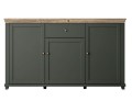komoda-160cm-EVORA-do-salonu-butelkowa-zielen-drewniany-blat-sklep-kenixnl.eu