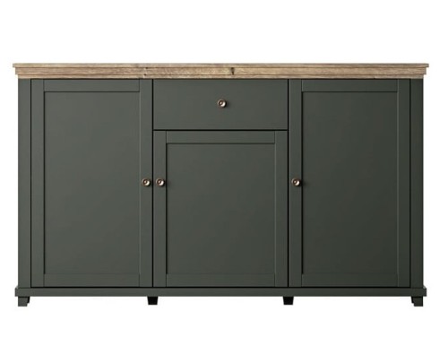 komoda-160cm-EVORA-do-salonu-butelkowa-zielen-drewniany-blat-sklep-kenixnl.eu