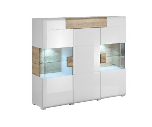 Komoda TOLEDO 46 biały połysk + san remo