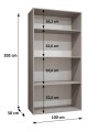 szafa-uchylna-100cm-z-lustrami-KRIS-sklep-kenixnl.eu