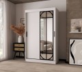 biala-szafa-przesuwna-120cm-z-szufladami-i-lustrem-LAGO-120cm-sklep-kenixnl.eu