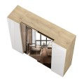 biala-szafa-230cm-z-lustrem-polki-drazki-LORIS-sklep-kenixnl.eu