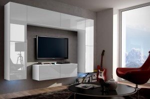 Meblościanka CONCEPT 3 połysk biały