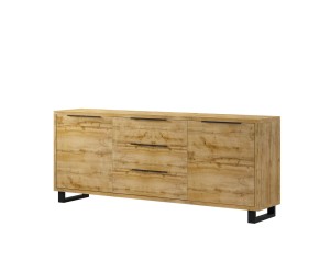 Komoda HASTA TYP 25 DĄB WOTAN + METALOWE NOGI.