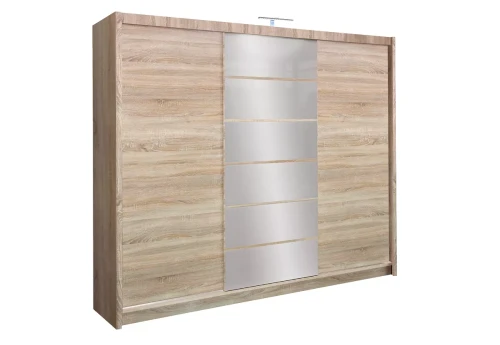 szafa-przesuwna-250cm-z-lustrem-i-oswietleniem-sonoma-MALIBU-sklep-kenixnl.eu