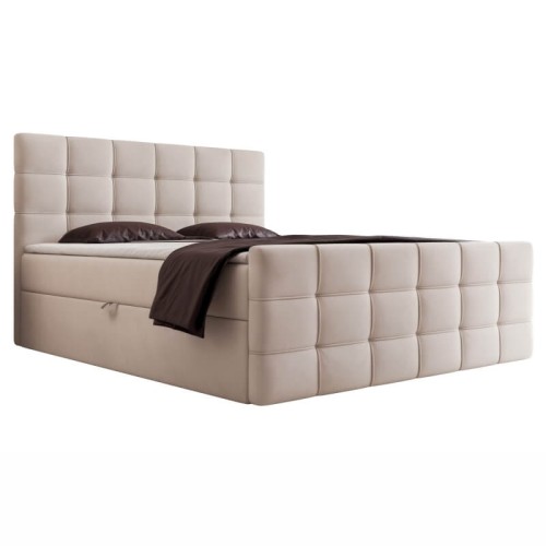 bezowe-lozko-sypialniane-z-2-pojemnikami-na-posciel-boxspring-CALDO-sklep-kenixnl.eu