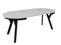 stół dax_stół rozkładany 90 cm_stół 190 cm_stół do jadalni_stół biały nowoczesny_stół rozkładany okrągły_stół z metalowymi nogami_stół do salonu_nowoczesny stół rozkładany