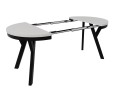 stół dax_stół rozkładany 90 cm_stół 190 cm_stół do jadalni_stół biały nowoczesny_stół rozkładany okrągły_stół z metalowymi nogami_stół do salonu_nowoczesny stół rozkładany
