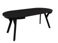 stół dax_stół rozkładany 90 cm_stół 190 cm_stół do jadalni_stół biały nowoczesny_stół rozkładany okrągły_stół z metalowymi nogami_stół do salonu_nowoczesny stół rozkładany