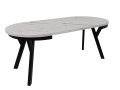 stół dax_stół rozkładany 90 cm_stół 190 cm_stół do jadalni_stół marmur bianco_nowoczesny_stół rozkładany okrągły_stół z metalowymi nogami_stół do salonu_nowoczesny stół rozkładany