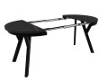 stół dax_stół rozkładany 90 cm_stół 190 cm_stół do jadalni_stół marmur czarny nowoczesny_stół rozkładany okrągły_stół z metalowymi nogami_stół do salonu_nowoczesny stół rozkładany