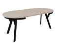 stół dax_stół rozkładany 90 cm_stół 190 cm_stół do jadalni_stół beżowy nowoczesny_stół rozkładany okrągły_stół z metalowymi nogami_stół do salonu_nowoczesny stół rozkładany