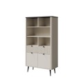 regał marly_regał kaszmir_ regał z półkami 90 cm_nowoczesny regał do salonu_regał ryflowany_meble marly