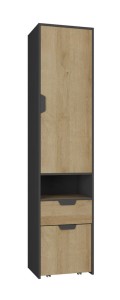 Szafa NANO System 3 Grafit + Dąb Riviera 
